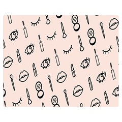 Makeup Tools Eye Mirror Pink Lip Double Sided Flano Blanket (medium)  by Mariart