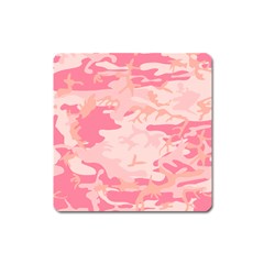 Initial Camouflage Camo Pink Square Magnet by Mariart