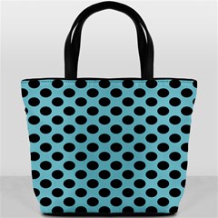 Polka Dot Blue Black Bucket Bags by Mariart