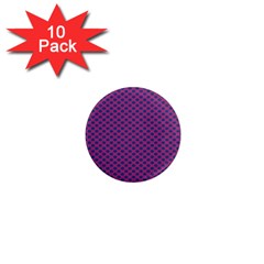 Polka Dot Purple Blue 1  Mini Magnet (10 Pack)  by Mariart