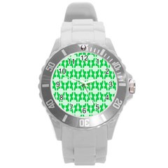 Sign Green A Round Plastic Sport Watch (l) by Mariart