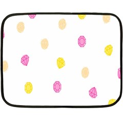 Stone Diamond Yellow Pink Brown Double Sided Fleece Blanket (mini)  by Mariart