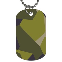 Unifom Camuflage Green Frey Purple Falg Dog Tag (two Sides) by Mariart