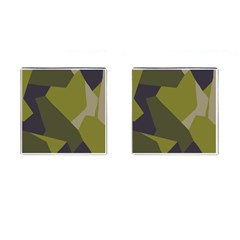 Unifom Camuflage Green Frey Purple Falg Cufflinks (square) by Mariart