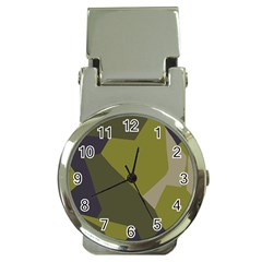 Unifom Camuflage Green Frey Purple Falg Money Clip Watches by Mariart