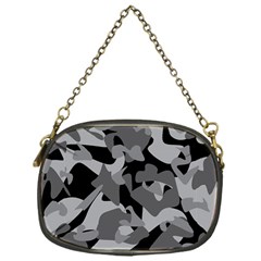 Urban Initial Camouflage Grey Black Chain Purses (one Side)  by Mariart