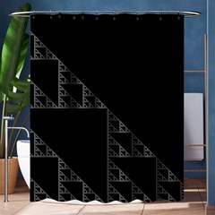 Triangle Black White Chevron Shower Curtain 60  X 72  (medium)  by Mariart