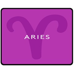 Zodiac Aries Fleece Blanket (medium)  by Mariart