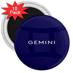 Zodiac Gemini 3  Magnets (10 Pack)  by Mariart