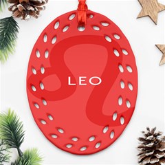 Zodiac Leo Ornament (oval Filigree) by Mariart