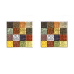 Blocky Filters Yellow Brown Purple Red Grey Color Rainbow Cufflinks (square) by Mariart