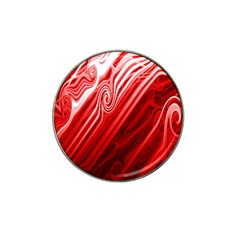 Red Abstract Swirling Pattern Background Wallpaper Hat Clip Ball Marker (4 Pack) by Simbadda