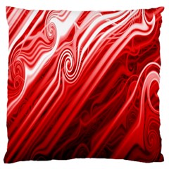 Red Abstract Swirling Pattern Background Wallpaper Standard Flano Cushion Case (two Sides) by Simbadda