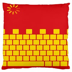 Firewall Bridge Signal Yellow Red Large Cushion Case (one Side) by Mariart