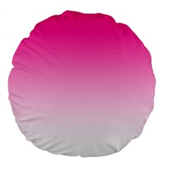 Gradients Pink White Large 18  Premium Flano Round Cushions by Mariart