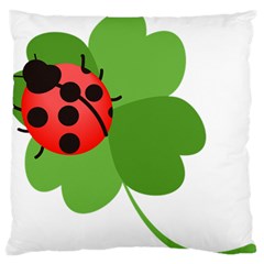 Insect Flower Floral Animals Green Red Standard Flano Cushion Case (one Side)