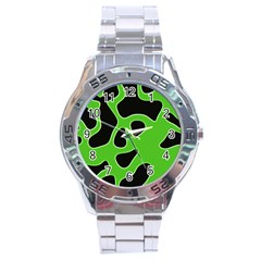 Abstract Shapes A Completely Seamless Tile Able Background Stainless Steel Analogue Watch