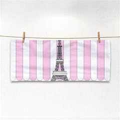 Pink Paris Eiffel Tower Stripes France Cosmetic Storage Cases by Mariart