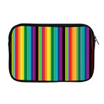 Multi Colored Colorful Bright Stripes Wallpaper Pattern Background Apple MacBook Pro 17  Zipper Case Front