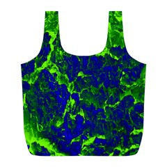 Abstract Green And Blue Background Full Print Recycle Bags (l)  by Nexatart