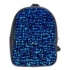 Blue Box Background Pattern School Bags (xl)  by Nexatart