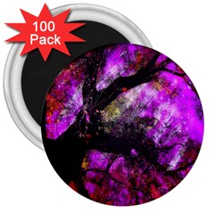 Pink Abstract Tree 3  Magnets (100 Pack) by Nexatart