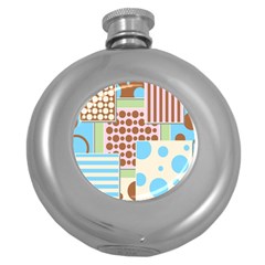 Part Background Image Round Hip Flask (5 Oz) by Nexatart