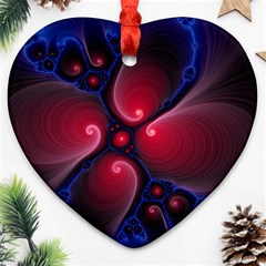 Color Fractal Pattern Ornament (heart)