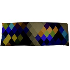 Background Of Blue Gold Brown Tan Purple Diamonds Body Pillow Case Dakimakura (two Sides) by Nexatart