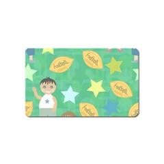 Football Kids Children Pattern Magnet (name Card) by Nexatart