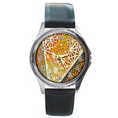 Abstract Starburst Background Wallpaper Of Metal Starburst Decoration With Orange And Yellow Back Round Metal Watch by Nexatart