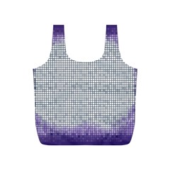 Purple Square Frame With Mosaic Pattern Full Print Recycle Bags (s)  by Nexatart