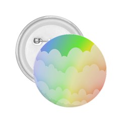 Cloud Blue Sky Rainbow Pink Yellow Green Red White Wave 2 25  Buttons by Mariart