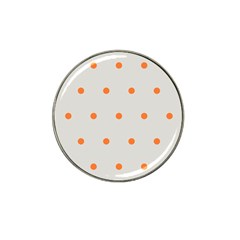 Diamond Polka Dot Grey Orange Circle Spot Hat Clip Ball Marker (4 Pack) by Mariart