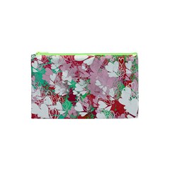 Confetti Hearts Digital Love Heart Background Pattern Cosmetic Bag (xs) by Nexatart