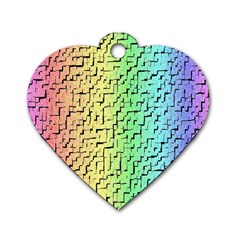 A Creative Colorful Background Dog Tag Heart (two Sides) by Nexatart