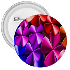 Colorful Flower Floral Rainbow 3  Buttons