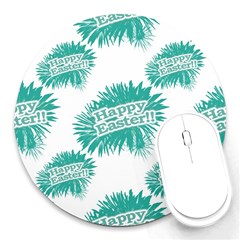 Happy Easter Theme Graphic Round Mousepads by dflcprints