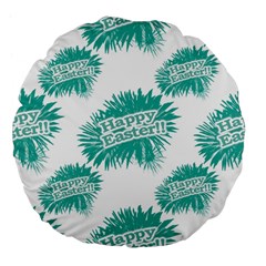 Happy Easter Theme Graphic Large 18  Premium Flano Round Cushions by dflcprints