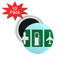 Traffic Signs Hospitals, Airplanes, Petrol Stations 1 75  Magnets (10 Pack)  by Mariart