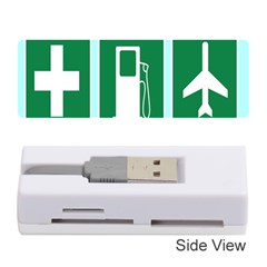 Traffic Signs Hospitals, Airplanes, Petrol Stations Memory Card Reader (stick)  by Mariart