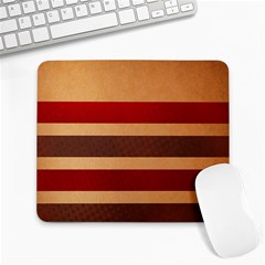 Vintage Striped Polka Dot Red Brown Large Mousepads by Mariart