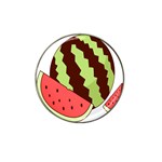 Watermelon Slice Red Green Fruite Circle Hat Clip Ball Marker (4 pack) Front