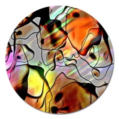 Abstract Pattern Texture Magnet 5  (round) by Nexatart