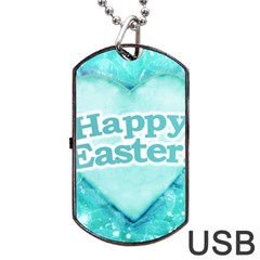 Happy Easter Theme Graphic Dog Tag Usb Flash (one Side) by dflcprints