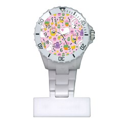 Cute Easter Pattern Plastic Nurses Watch