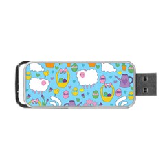 Cute Easter Pattern Portable Usb Flash (one Side) by Valentinaart