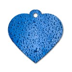 Water Drops On Car Dog Tag Heart (One Side) Front