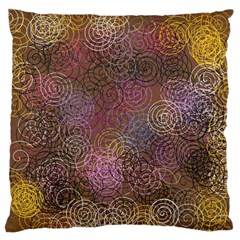 2000 Spirals Many Colorful Spirals Large Flano Cushion Case (two Sides) by Nexatart