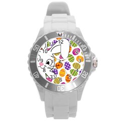 Easter Bunny  Round Plastic Sport Watch (l) by Valentinaart